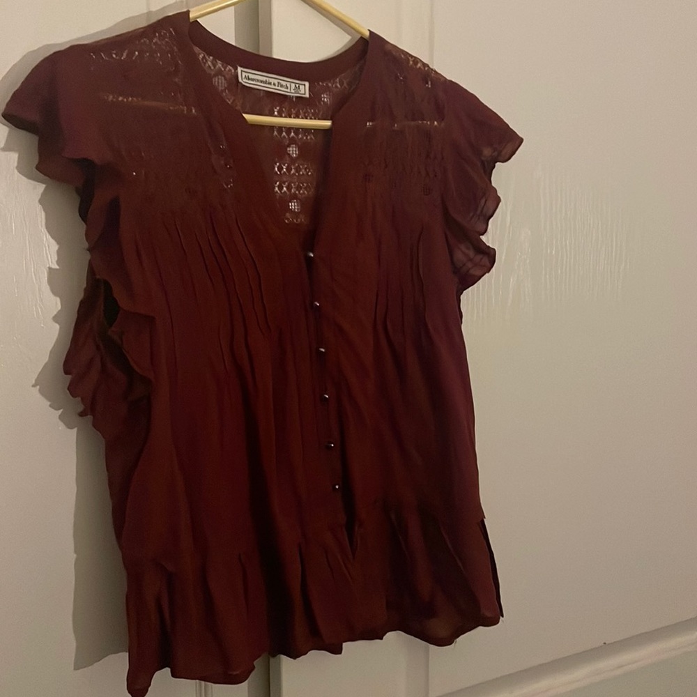 Maroon Abercrombie & Fitch Blouse